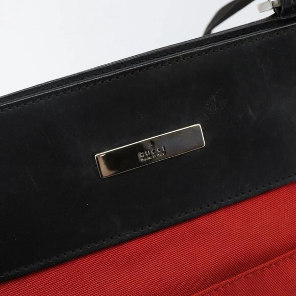 GUCCI Shoulder Bag Nylon Red Silver 019 0348 - Picture 10 of 16